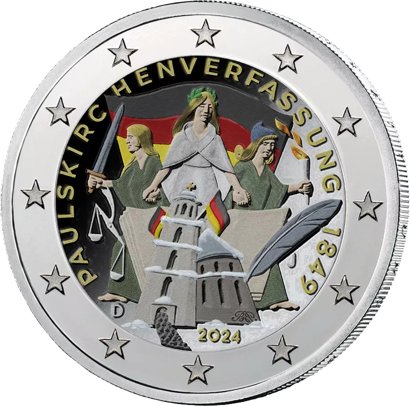 2-Euro-Künstlerausgabe 175 Jahre Paulskirchenverfassung