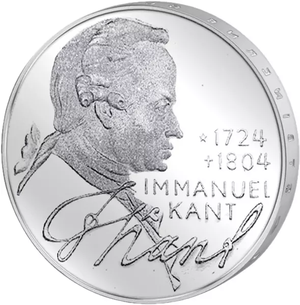 5 DM Münze BRD 250. Geburtstag Immanuel Kant 1974 Stempelglanz