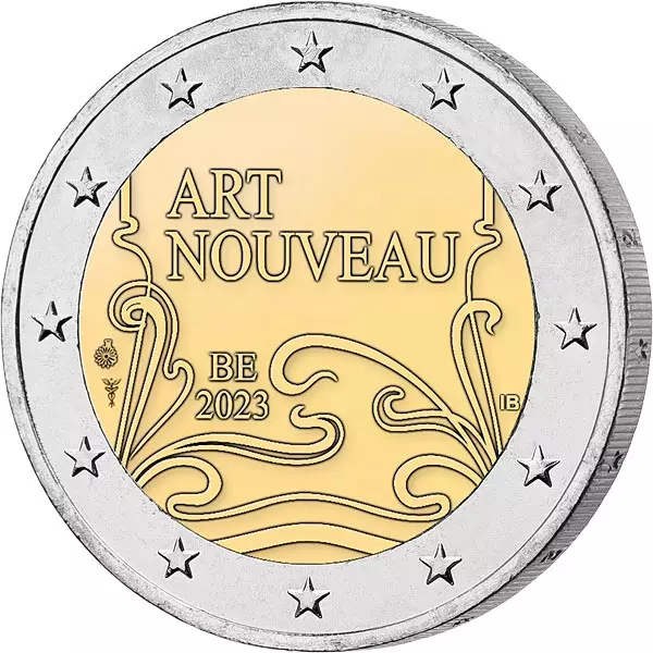2 Euro Numisbrief Belgien Jugendstil Brüssel 2023