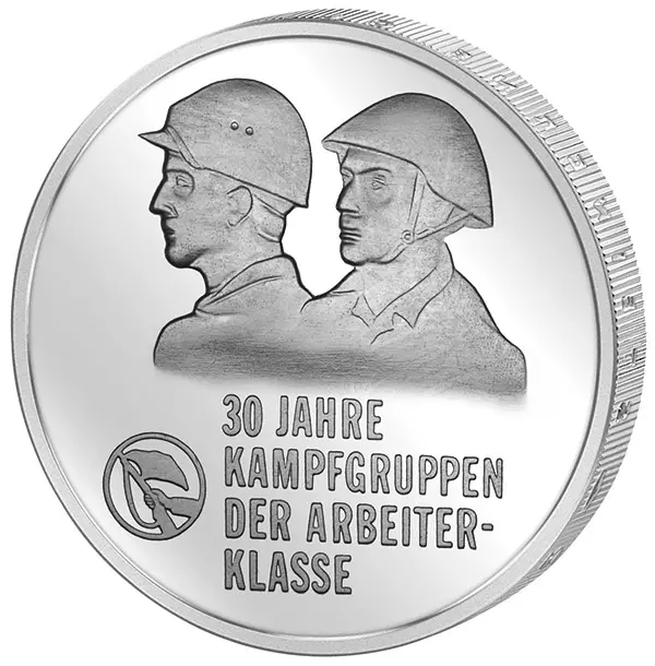 10 Mark DDR 30 Jahre Kampfgruppen 1983 Vorzüglich