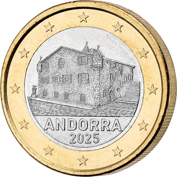 1 Cent - 1 Euro Kursmünzen Andorra 2025
