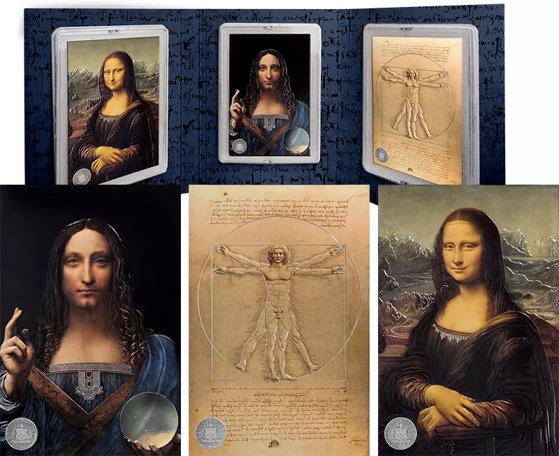 3 x 5 Dollars Samoa Advanced Art - Leonardo da Vinci