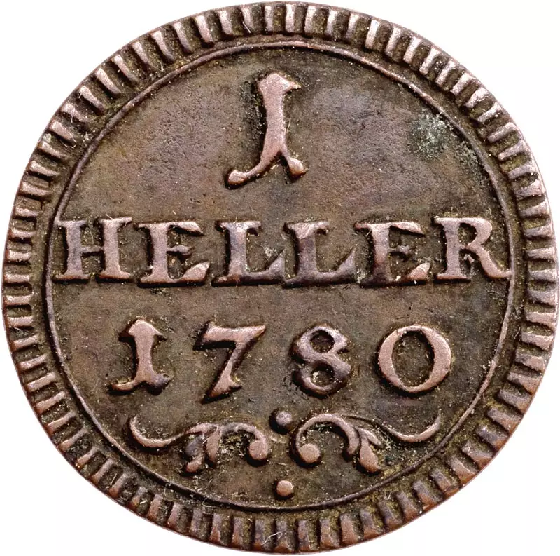 1 Heller Bamberg Fürstbischof Franz Ludwig von Erthal 1780 und 1786