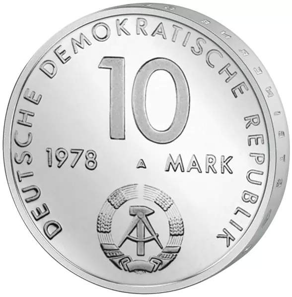 10 Mark DDR 20 Jahre Warschauer Vertrag 1975 vorzüglich