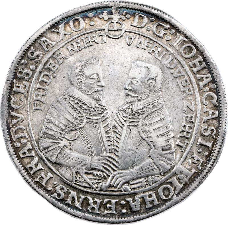 1 Taler Sachsen-Coburg-Eisenach Herzöge Johann Casimir und Johann Ernst 1601-1612