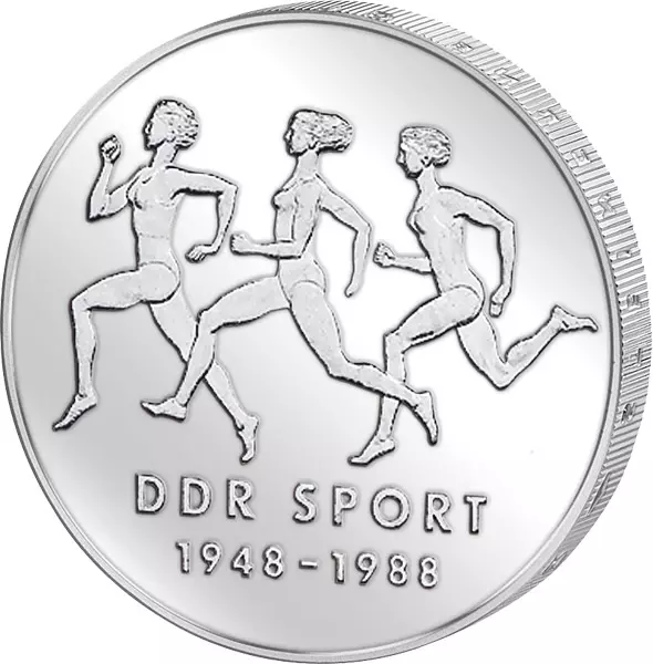 10 Mark DDR 40 Jahre Deutscher Turn- und Sportbund 1988 Stempelglanz