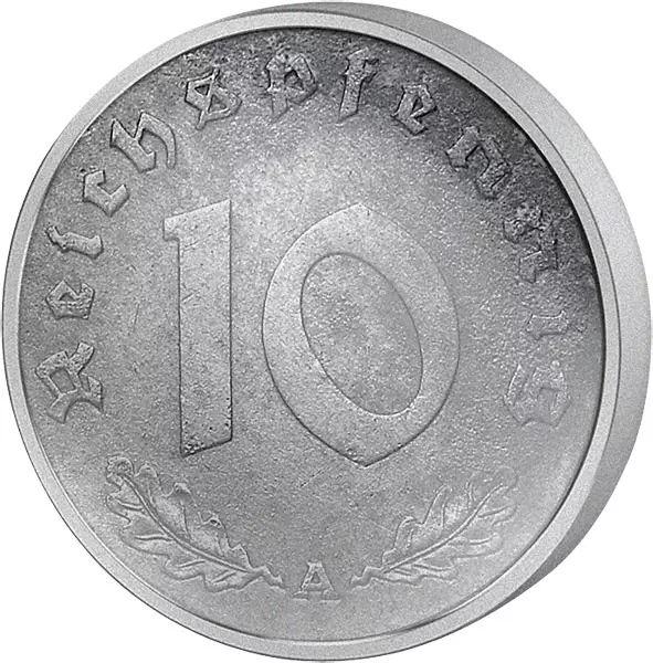 10 Reichspfennig Drittes Reich Hakenkreuz 1940-1945