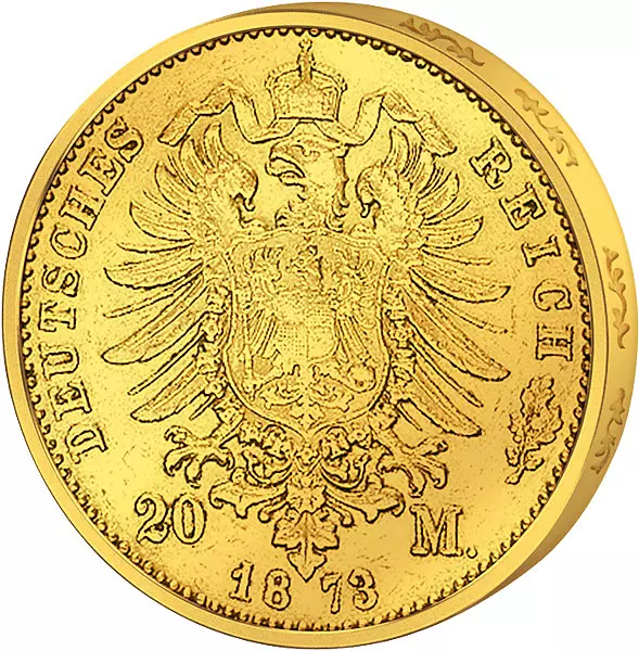 20 Mark Württemberg König Karl 1872-1873 sehr schön 20 Mark Württemberg König Karl 1872-1873 sehr schön