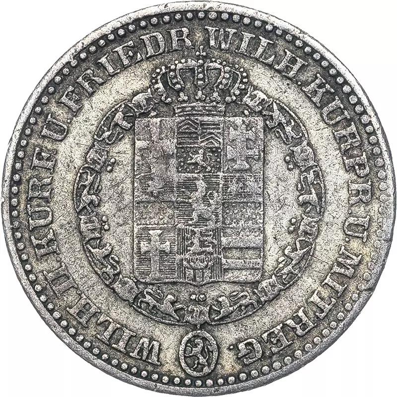 1/6 Taler Hessen-Kassel Kurfürst Wilhelm II. und Friedrich Wilhelm 1833-1846