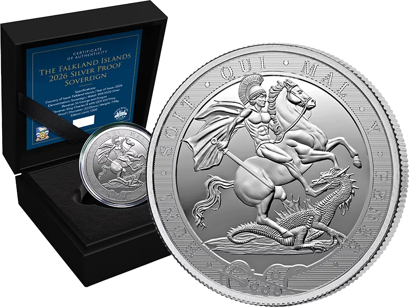 1 Sovereign Falklandinseln Silver Proof Sovereign 2026