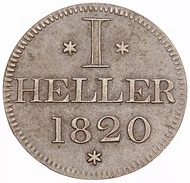 1 Heller Frankfurt Judenpfennig 1820