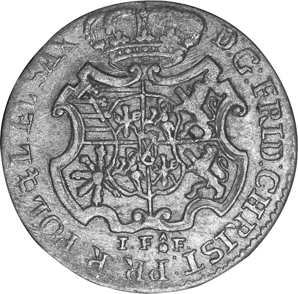 1/12 Taler Sachsen Kurfürst Friedrich Christian 1763
