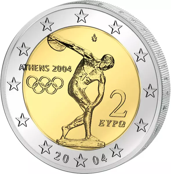 2 Euro Griechenland Olympische Spiele Athen 2004