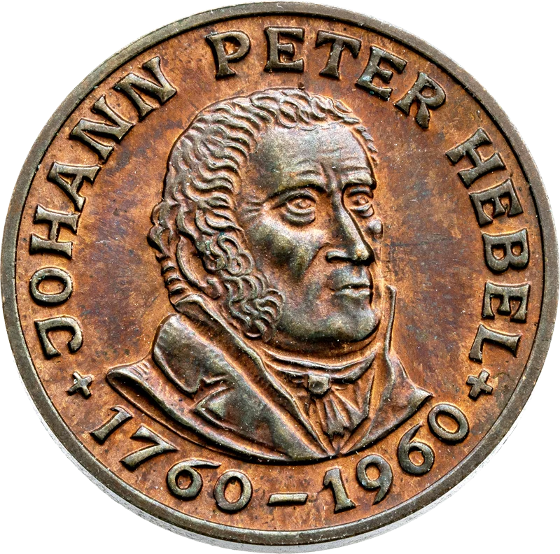 1 Kreuzer Baden Johann Peter Hebel 1960