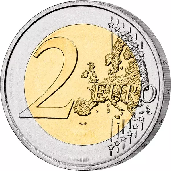 2 Euro Vatikan 500. Todestag Pietro Perugino 2023 mit Farb-Applikation