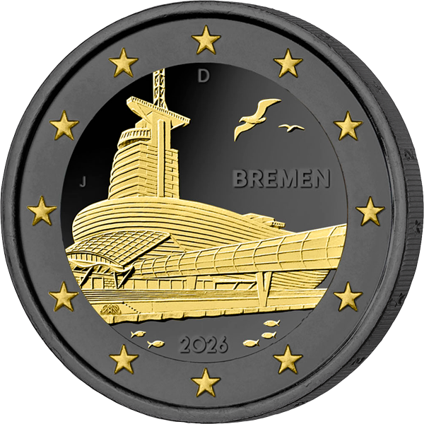 2 Euro BRD Bremen - Klimahaus Bremerhaven 2026 Golden Enigma Edition