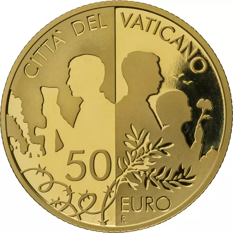Euro Kursmünzensatz Vatikan 2024 inklusive 50-Euro-Goldgedenkmünze