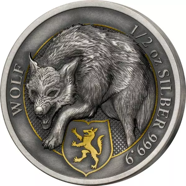Silber-Gedenkprägung Deutschlands fantastische Tierwesen - Wolf 2023