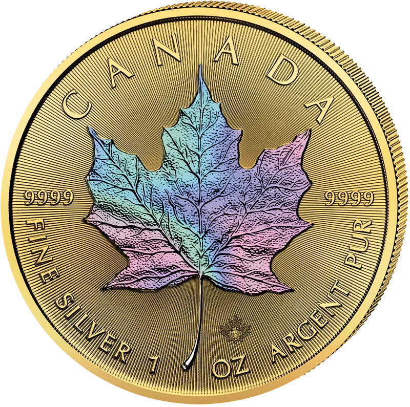 5 Dollars Kanada Maple Leaf 2026 Golden Holographic