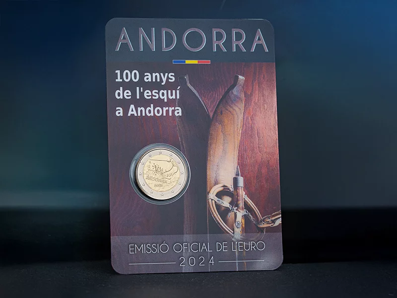 2 Euro Andorra 100 Jahre Skisport in Andorra 2024