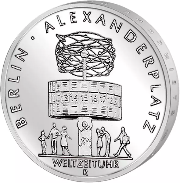 5 Mark DDR Berlin Alexanderplatz 1987 Stempelglanz