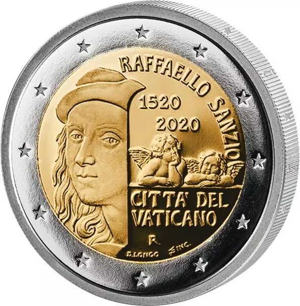 Doppelnumisbrief Vatikan und San Marino Raffael 2020