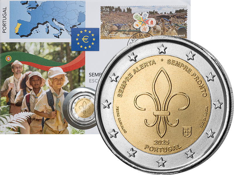 2 Euro Numisbrief Portugal 16. Weltpfadfindertag in Portugal 2025