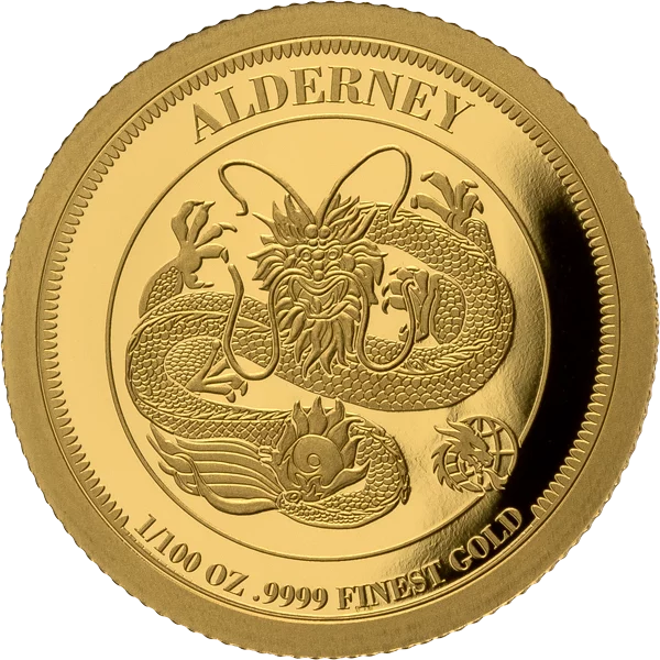 40 x 10 Dollars Barbados Dragon Gold Coin Collection 2024