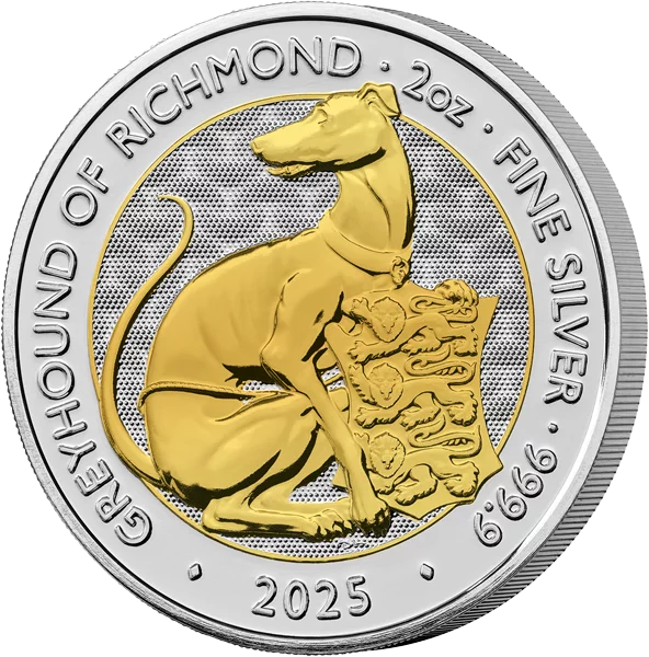 5 Pounds Großbritannien The Greyhound of Richmond 2025 Shiny Gold Edition
