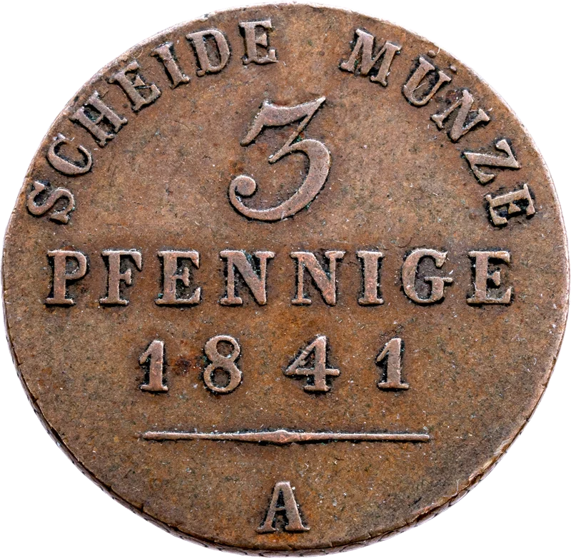 3 Pfennig Reuß Fürst Heinrich LXXII. 1841 und 1844