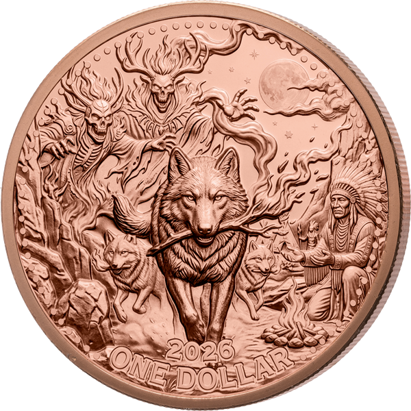 1 Dollar USA Mesa Wolf steals Fire 2026