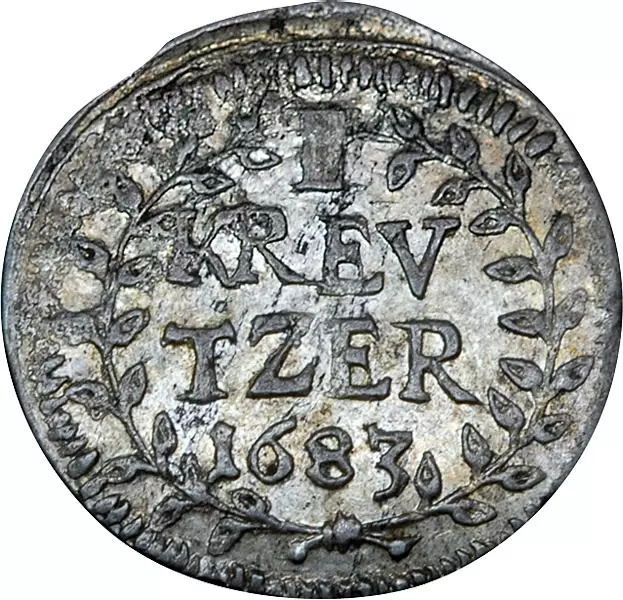 1 Kreuzer Hessen-Darmstadt Landgraf Ernst Ludwig 1680-1689
