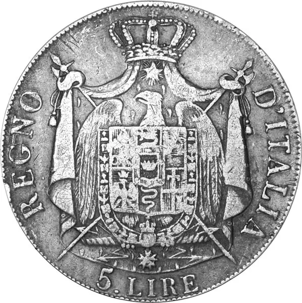 5 Lire Italien Napoleon 1807 - 1814
