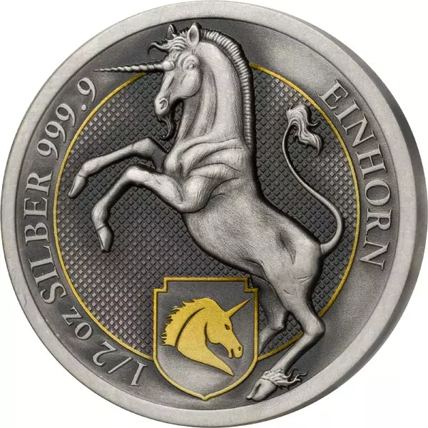 Silber-Gedenkprägung Deutschlands fantastische Tierwesen - Einhorn 2023
