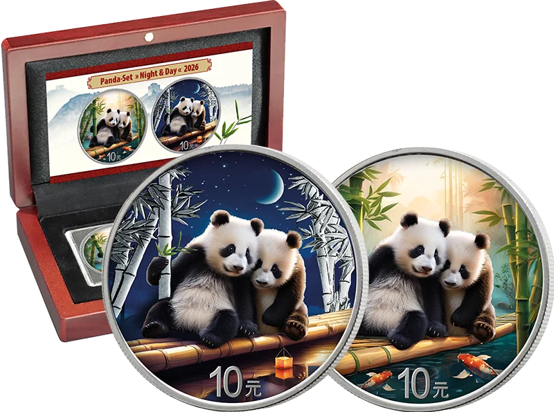 2 x 10 Yuan China Night & Day Panda 2026