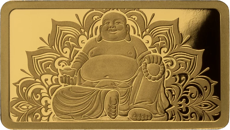 Goldbarren Lachender Buddha 2025