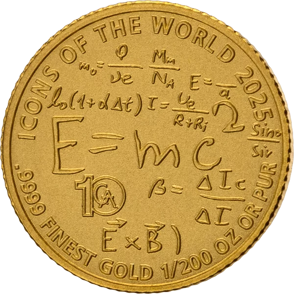 1/200 Unze Gold Ruanda Icons of the World - 70. Todestag Albert Einstein 2025
