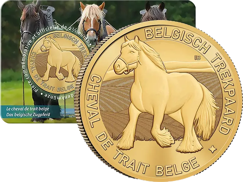 2,5 Euro Belgien Belgisches Kaltblut 2026 Coin Card unserer Wahl