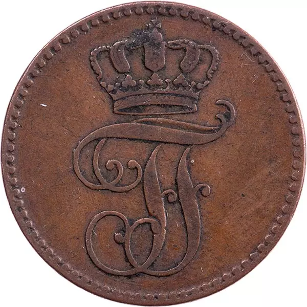 3 Pfennige Mecklenburg-Schwerin Großherzog Friedrich Franz II. 1843 - 1848