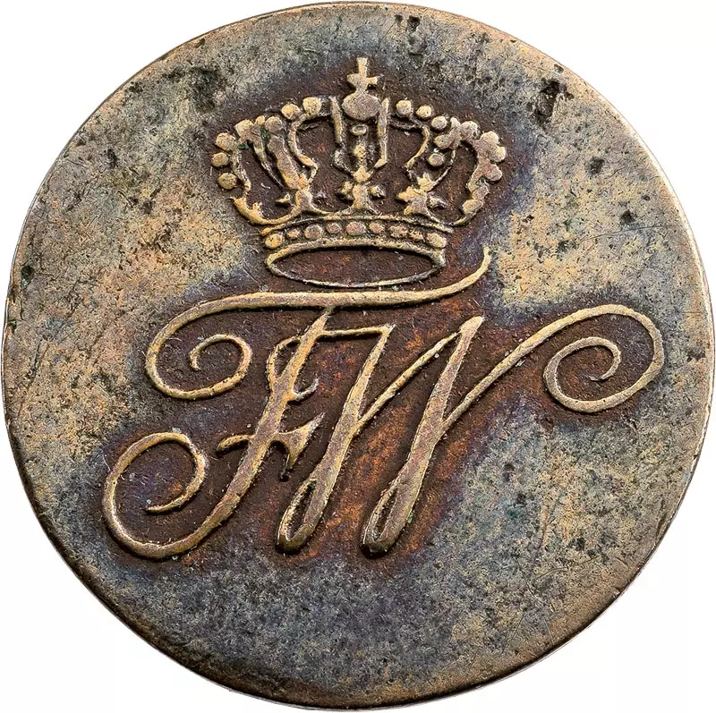 1 Schilling Brandenburg-Preußen Monogramm König Friedrich Wilhelm III. 1810