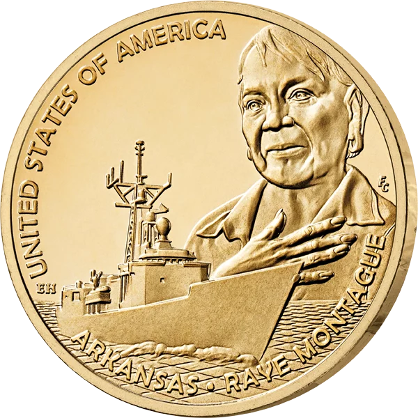 1 Dollar USA American Innovation - Arkansas Raye Montague 2025
