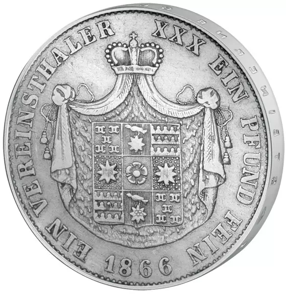 Vereinstaler Lippe-Detmold Fürst Paul Friedrich Emil Leopold 1860-1866