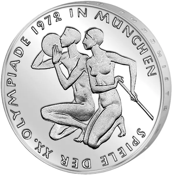 10 DM BRD Olympia IV - Sportlerpaar 1972 vorzüglich - Stempelglanz