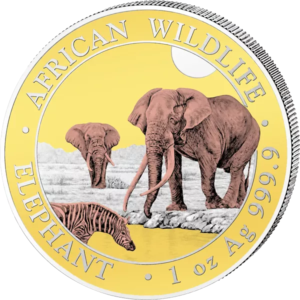 100 Schillings Somalia African Wildlife Elefant 2026 Triple Gold Edition