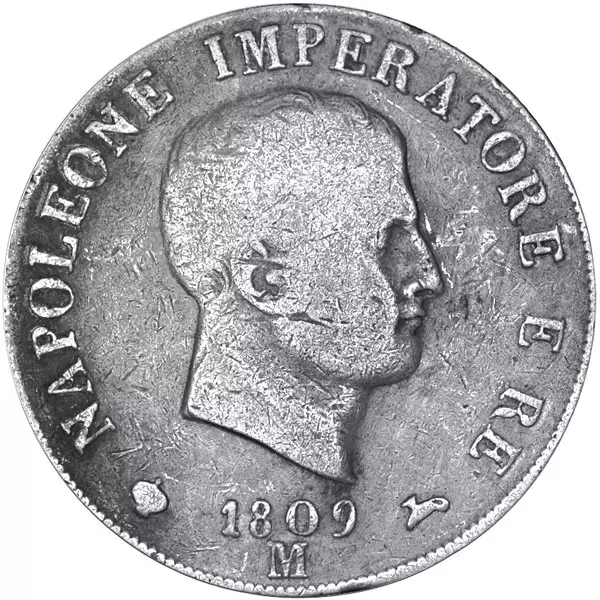 5 Lire Italien Napoleon 1807 - 1814