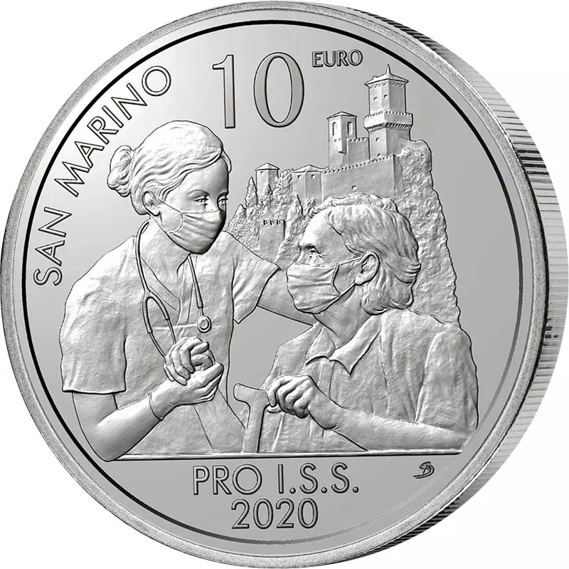 10 Euro San Marino Institut für soziale Sicherheit 2020