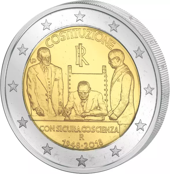 2 Euro Italien 70 Jahre Verfassung 2018 2 Euro Italien 70 Jahre Verfassung 2018