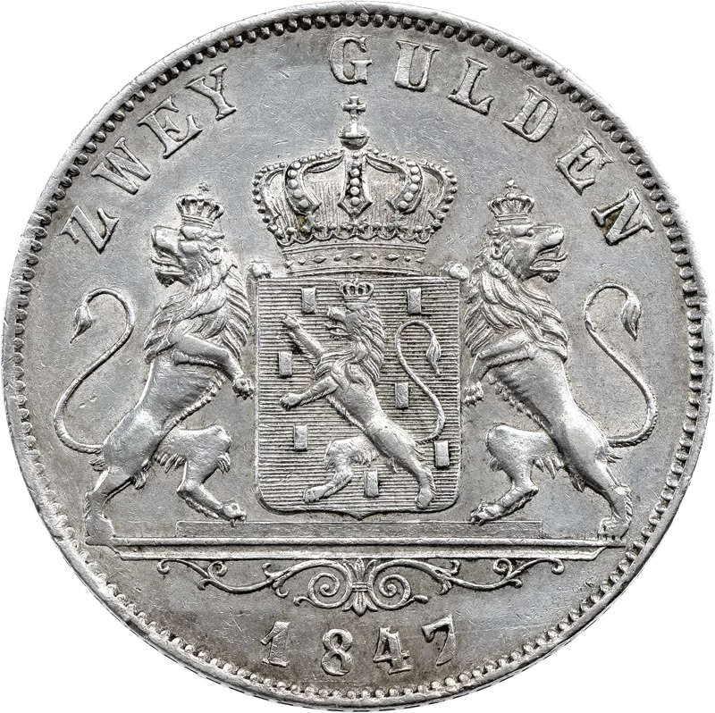 Doppelgulden Nassau Herzog Adolf 1846 - 1847
