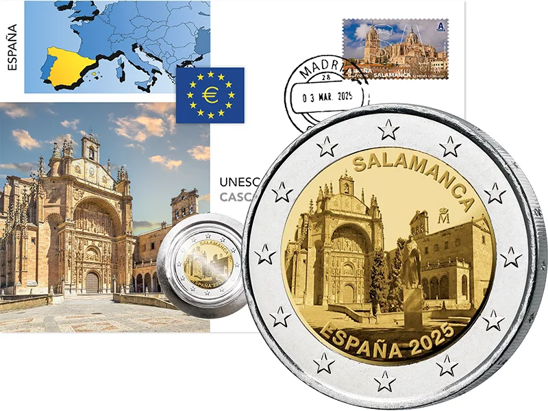 2 Euro Numisbrief Spanien UNESCO Altstadt von Salamanca 2025