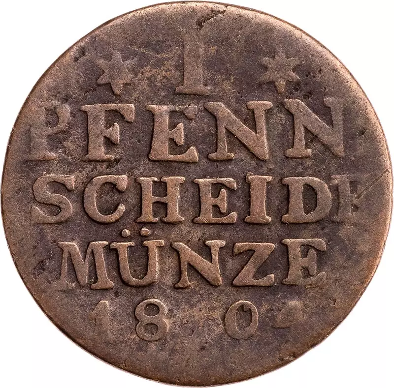 1 Pfennig Preußen König Friedrich Wilhelm III. 1799 - 1806